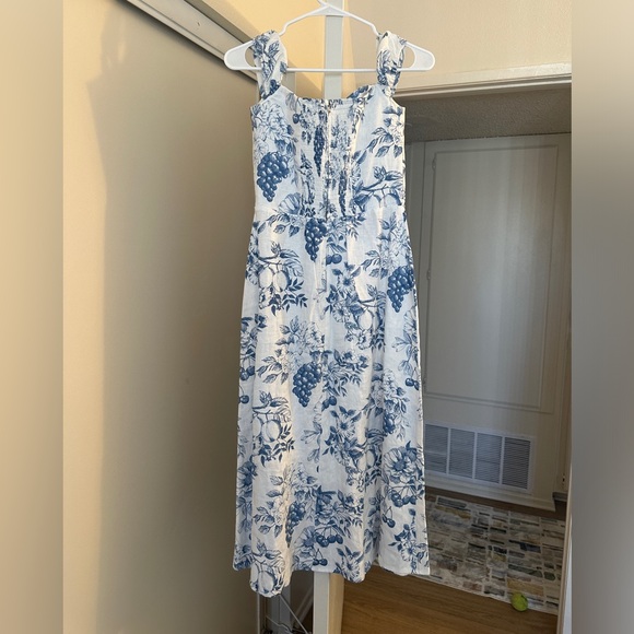 Reformation Bridgton Linen Dress in Corsica size 6 - Picture 4 of 9